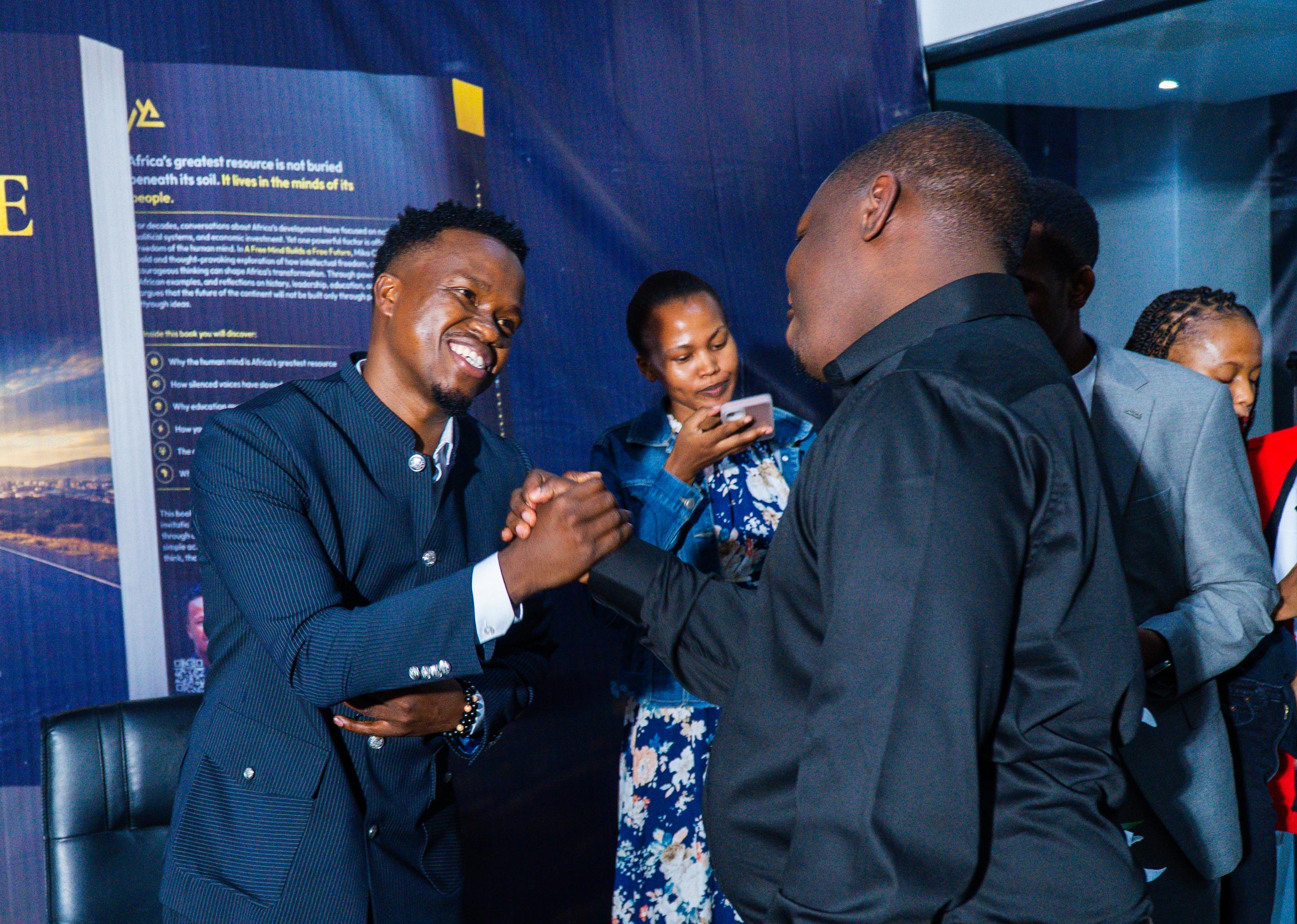 A moment from the book launch