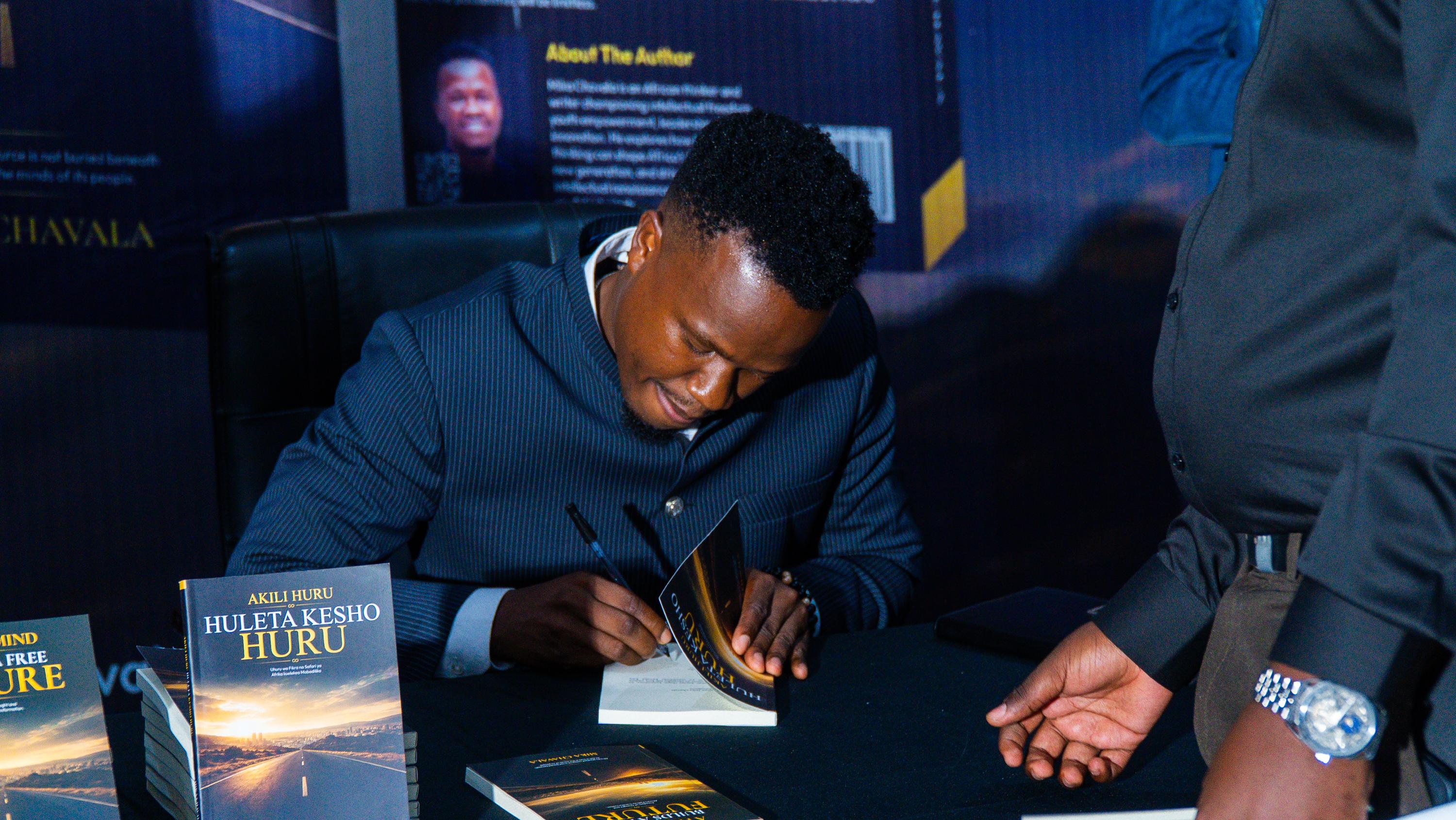 A moment from the book launch