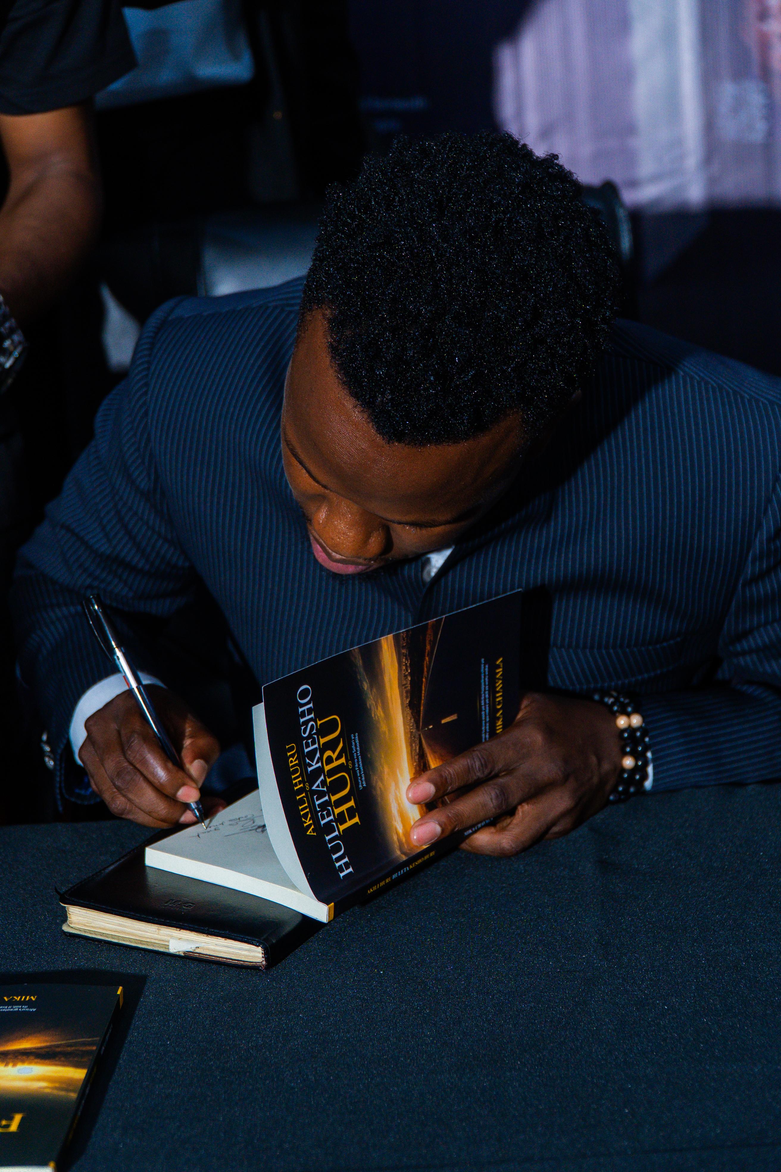 A moment from the book launch
