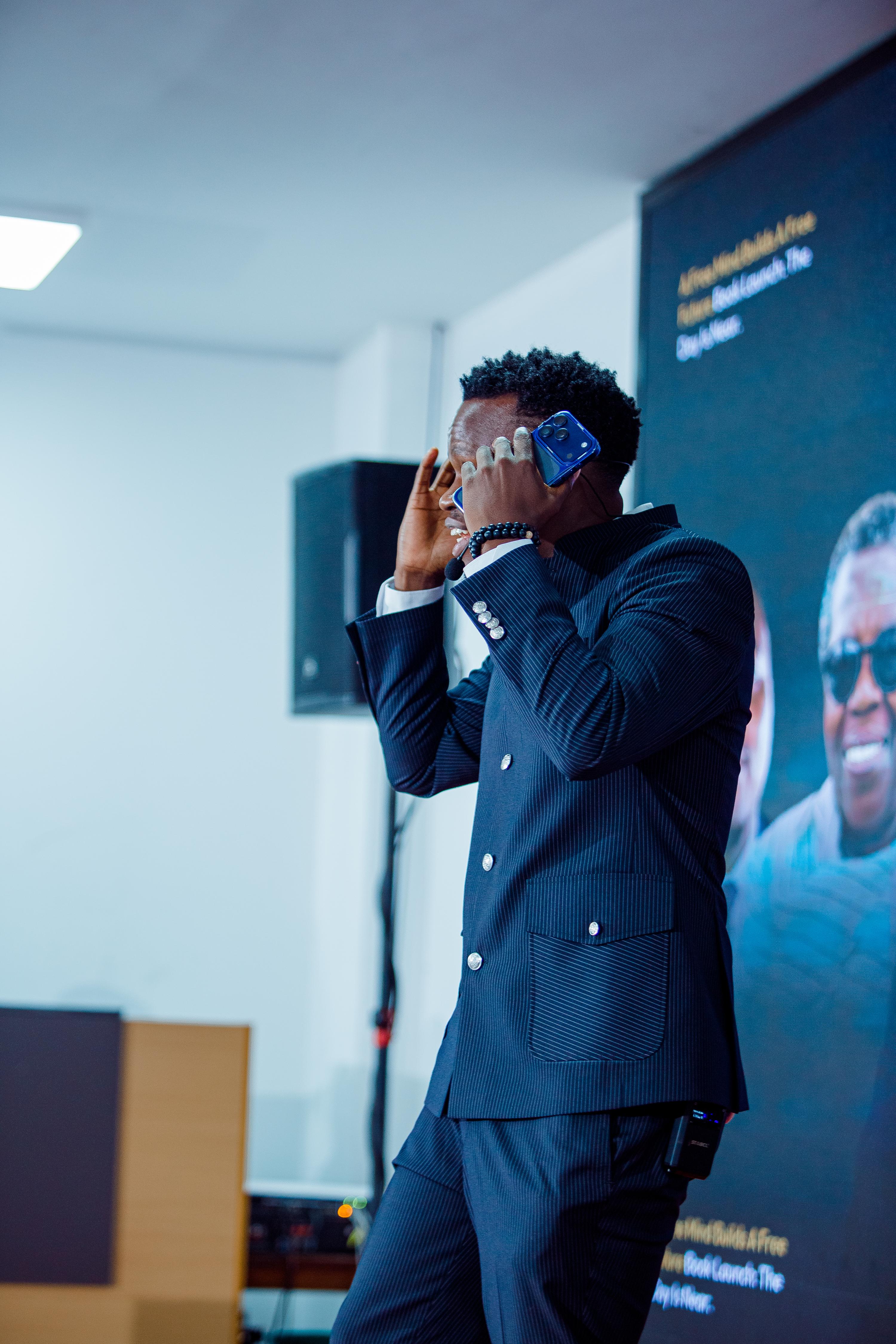 A moment from the book launch