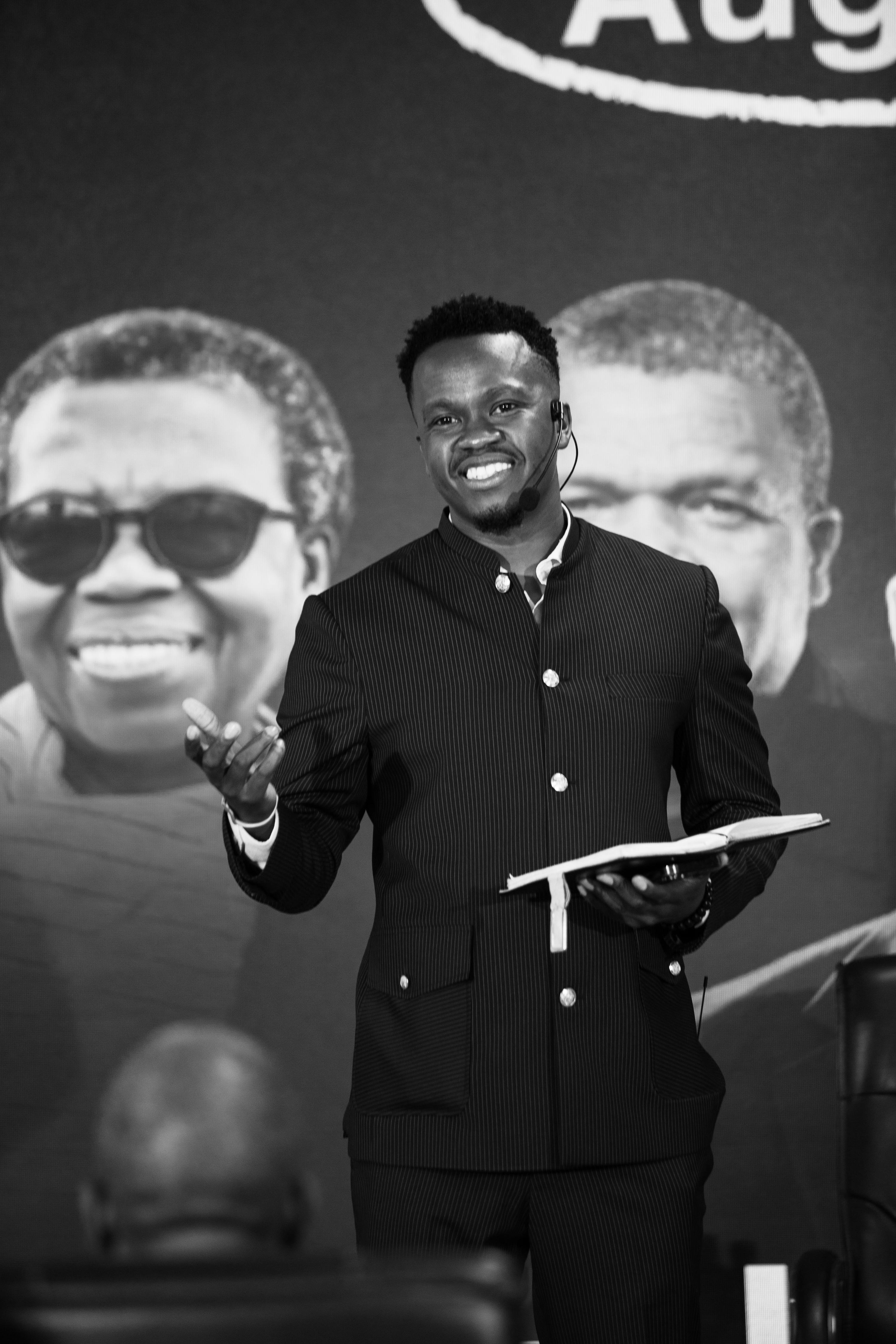 A moment from the book launch