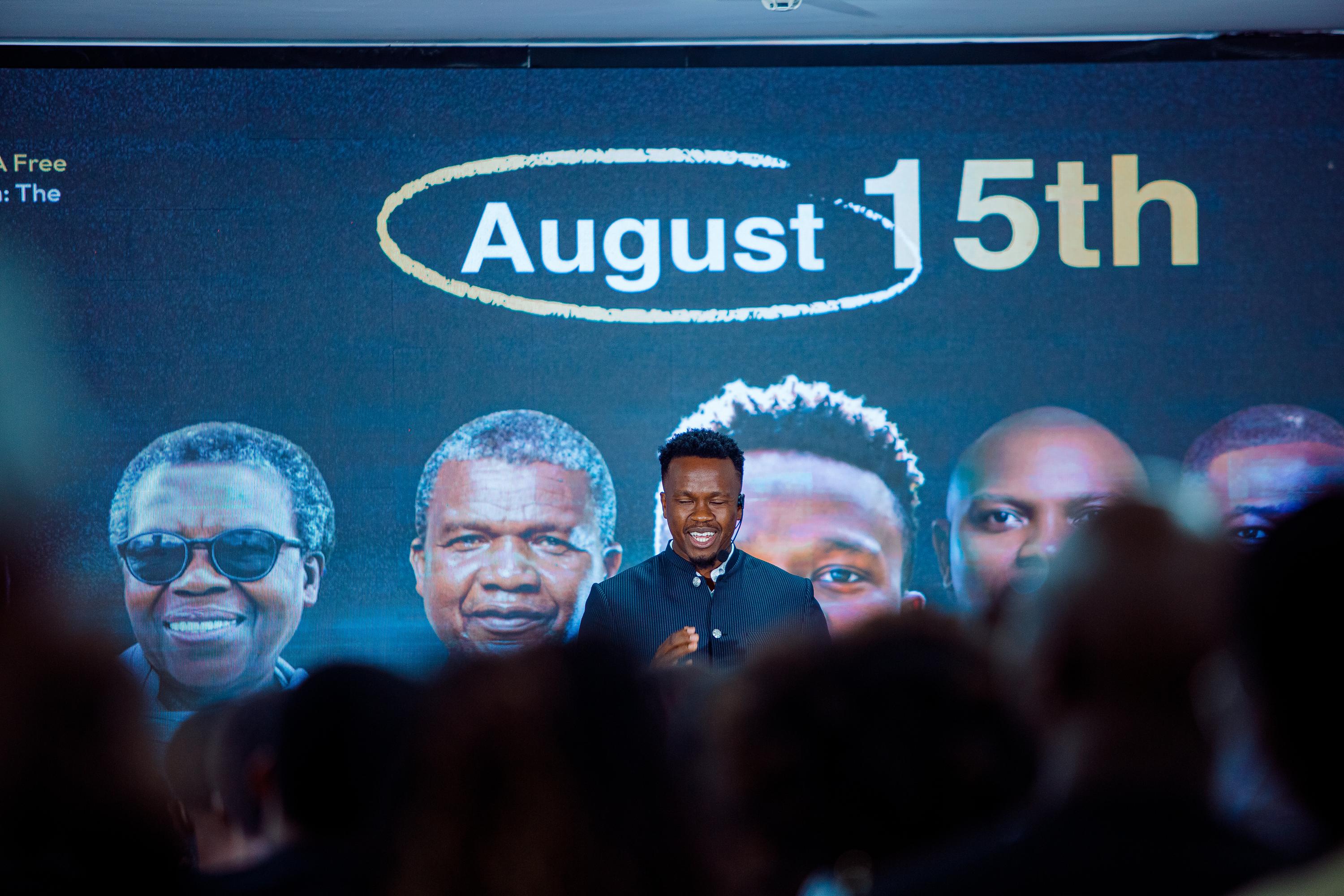 A moment from the book launch