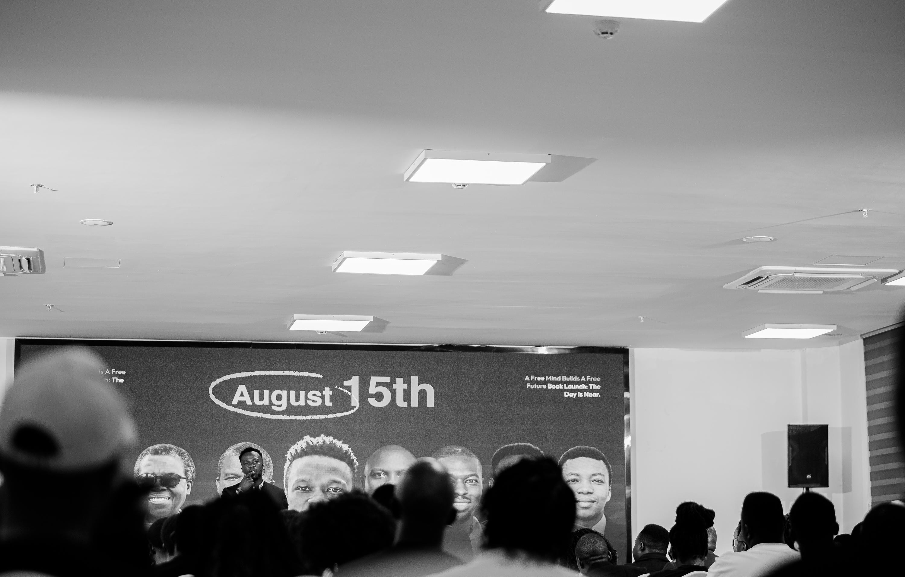 A moment from the book launch