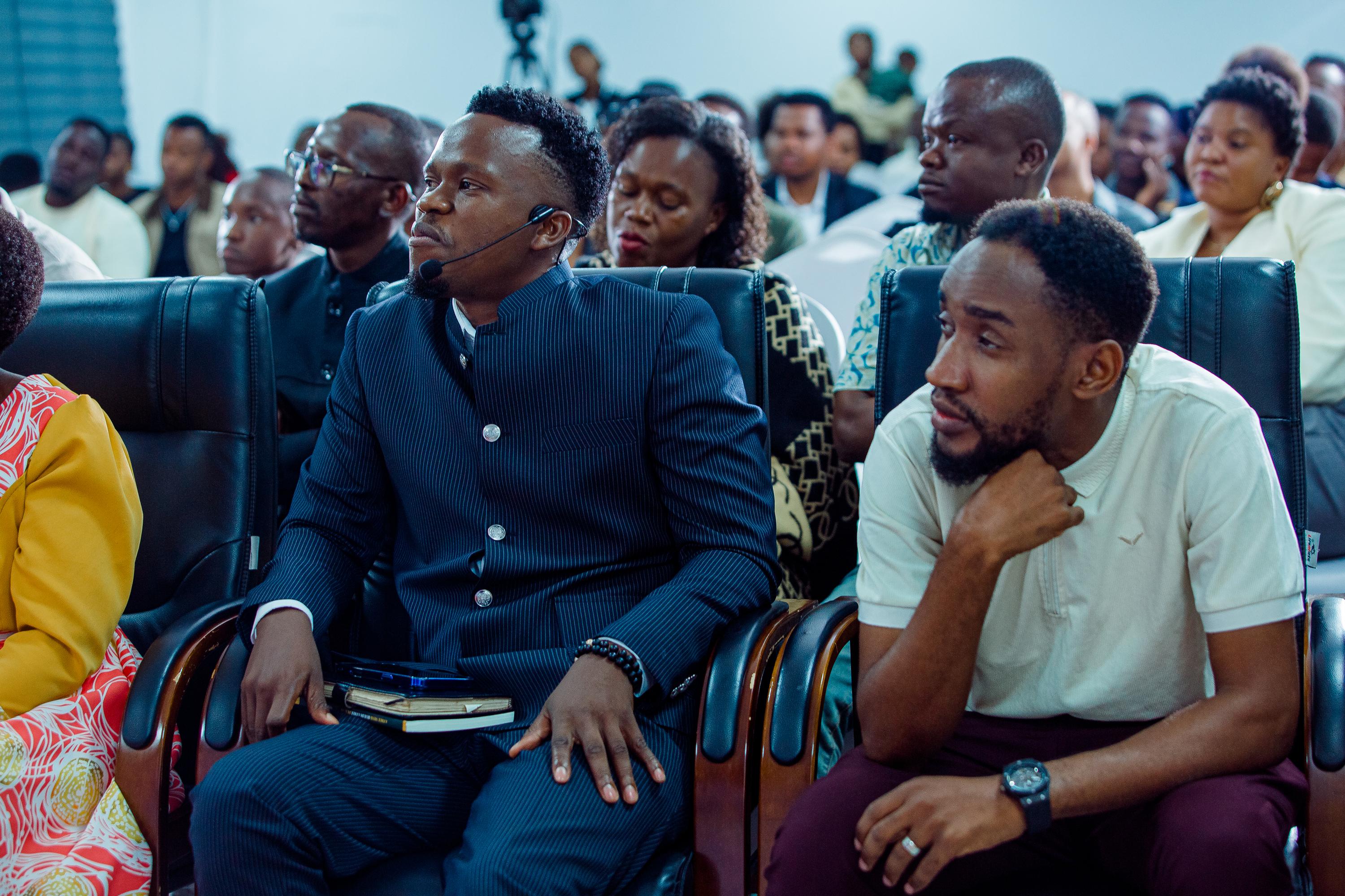 A moment from the book launch