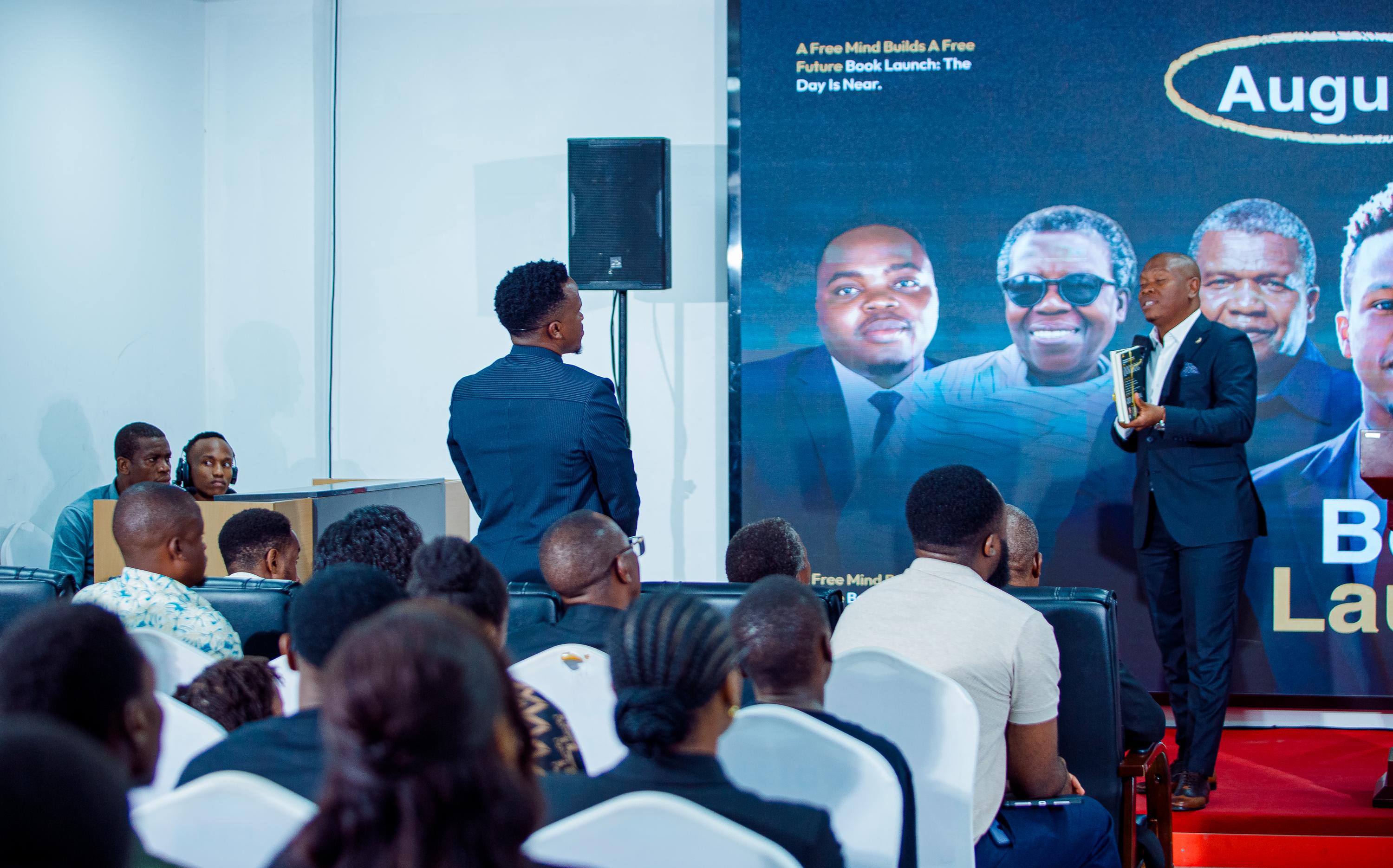 A moment from the book launch