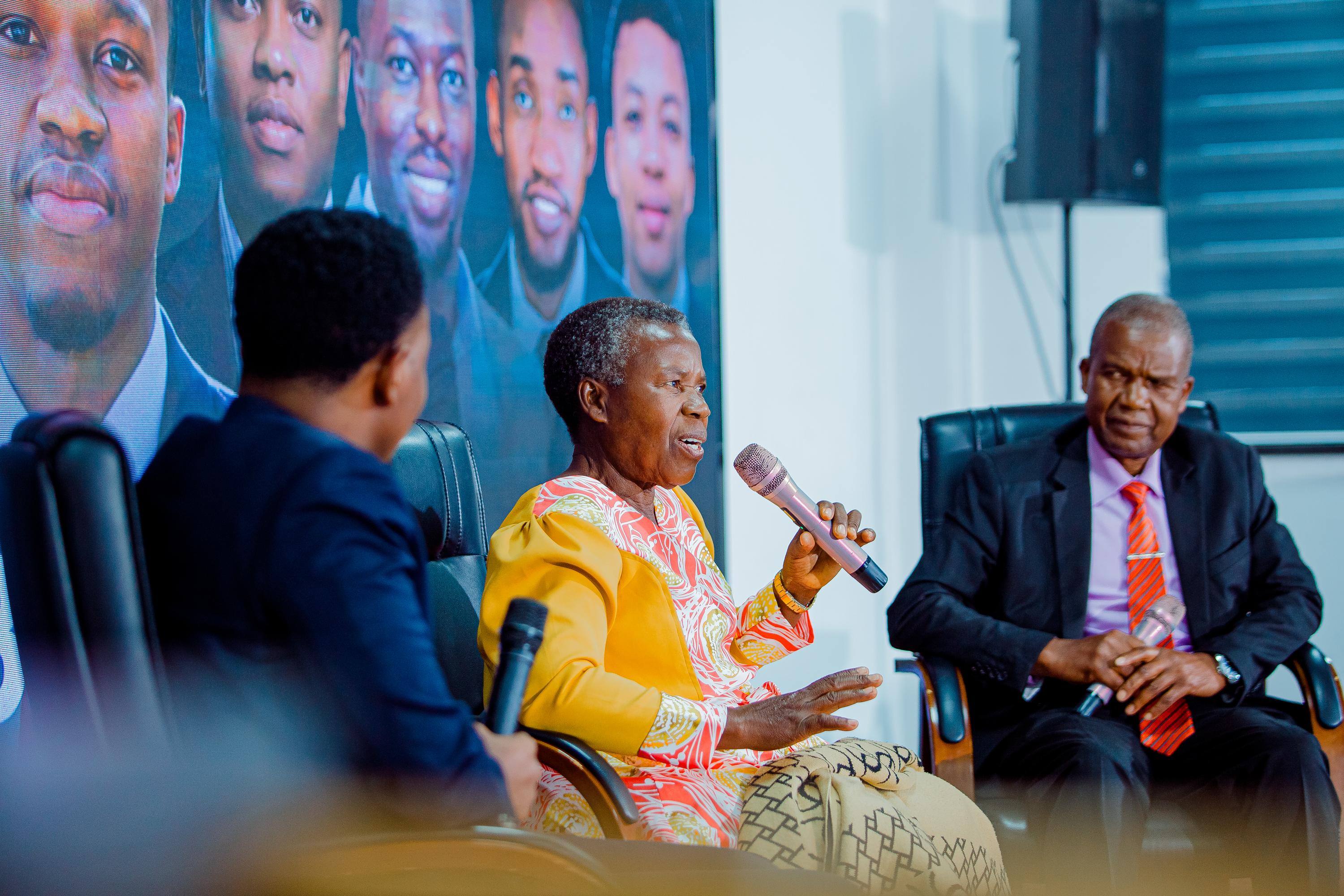 A moment from the book launch