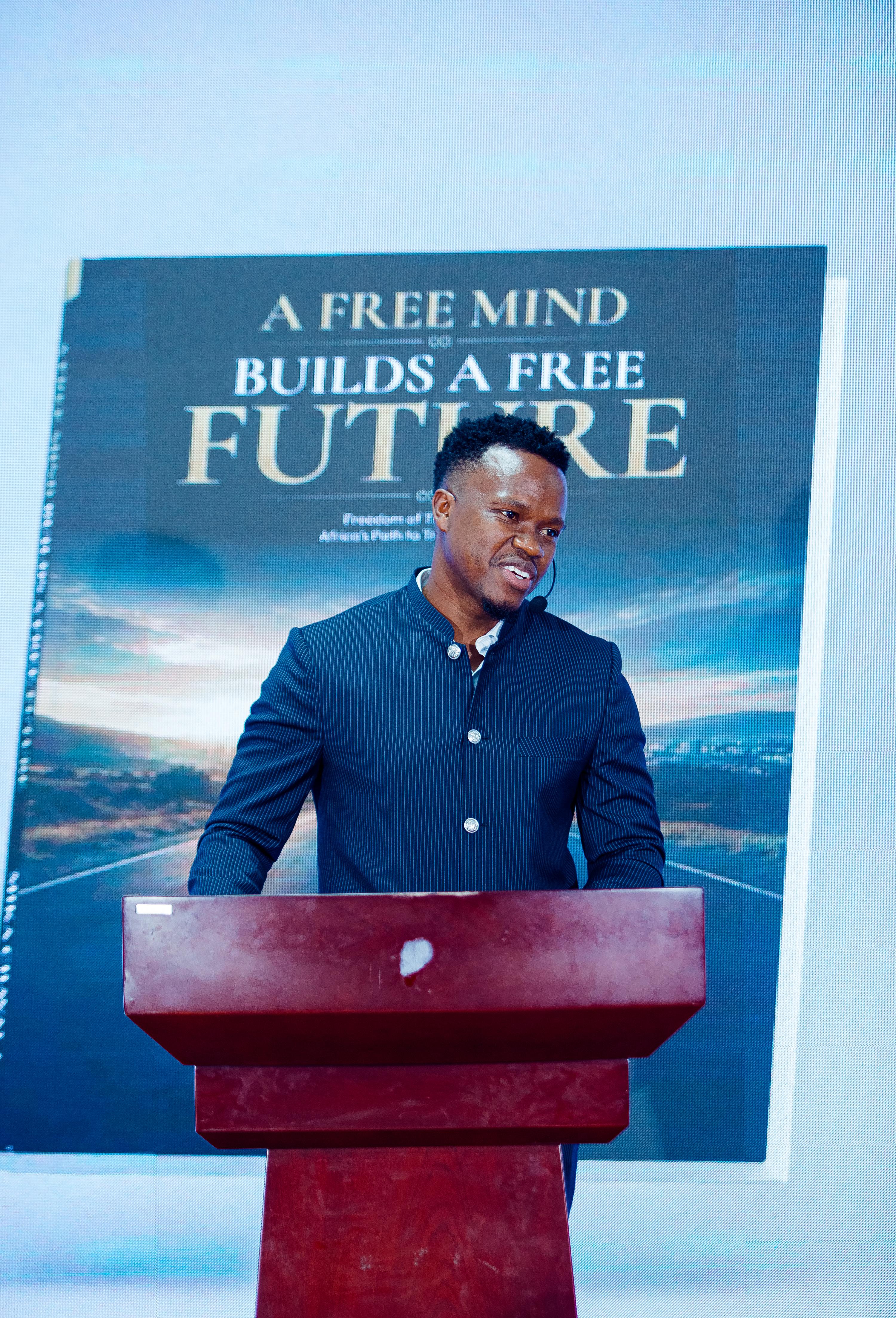 A moment from the book launch