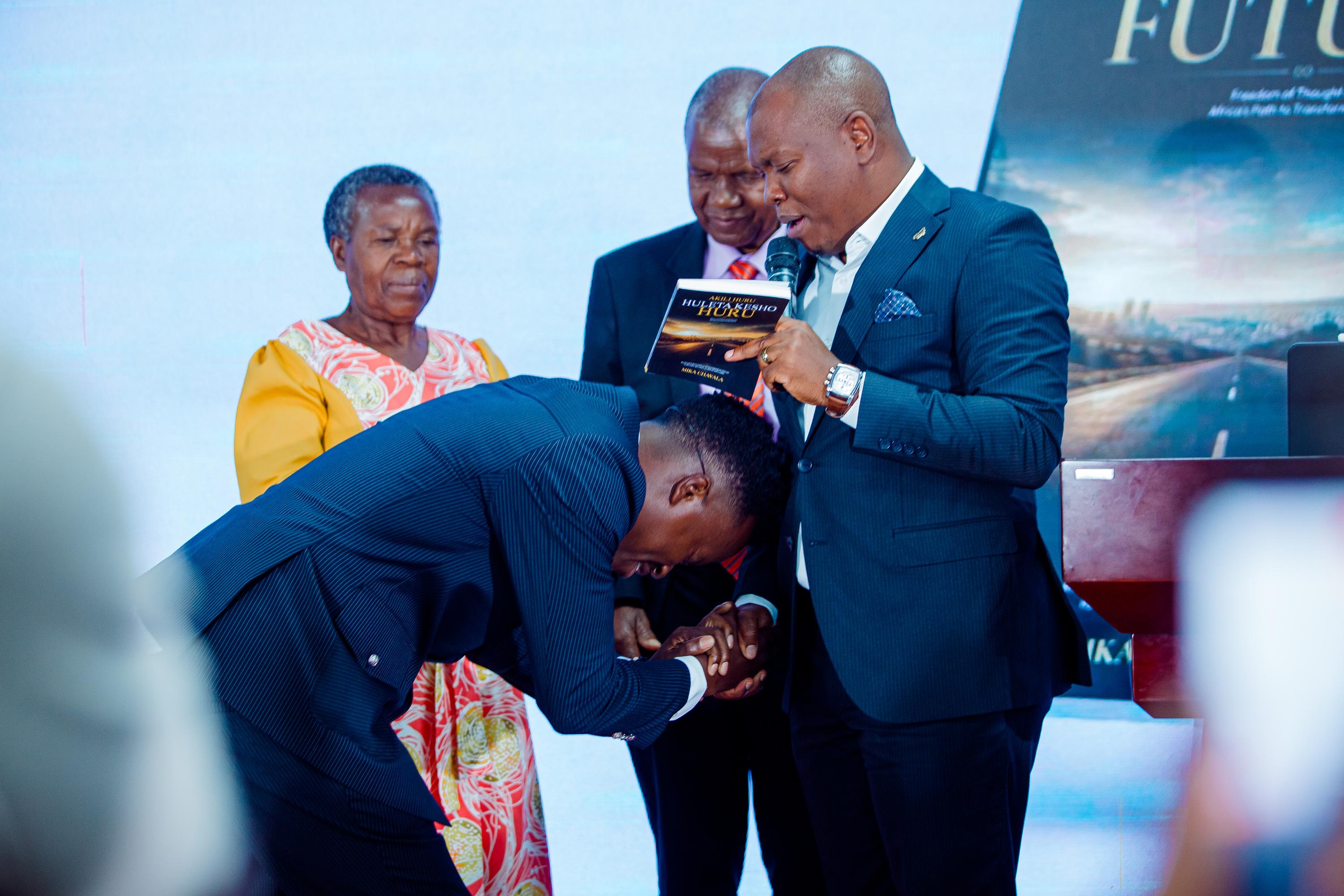 A moment from the book launch