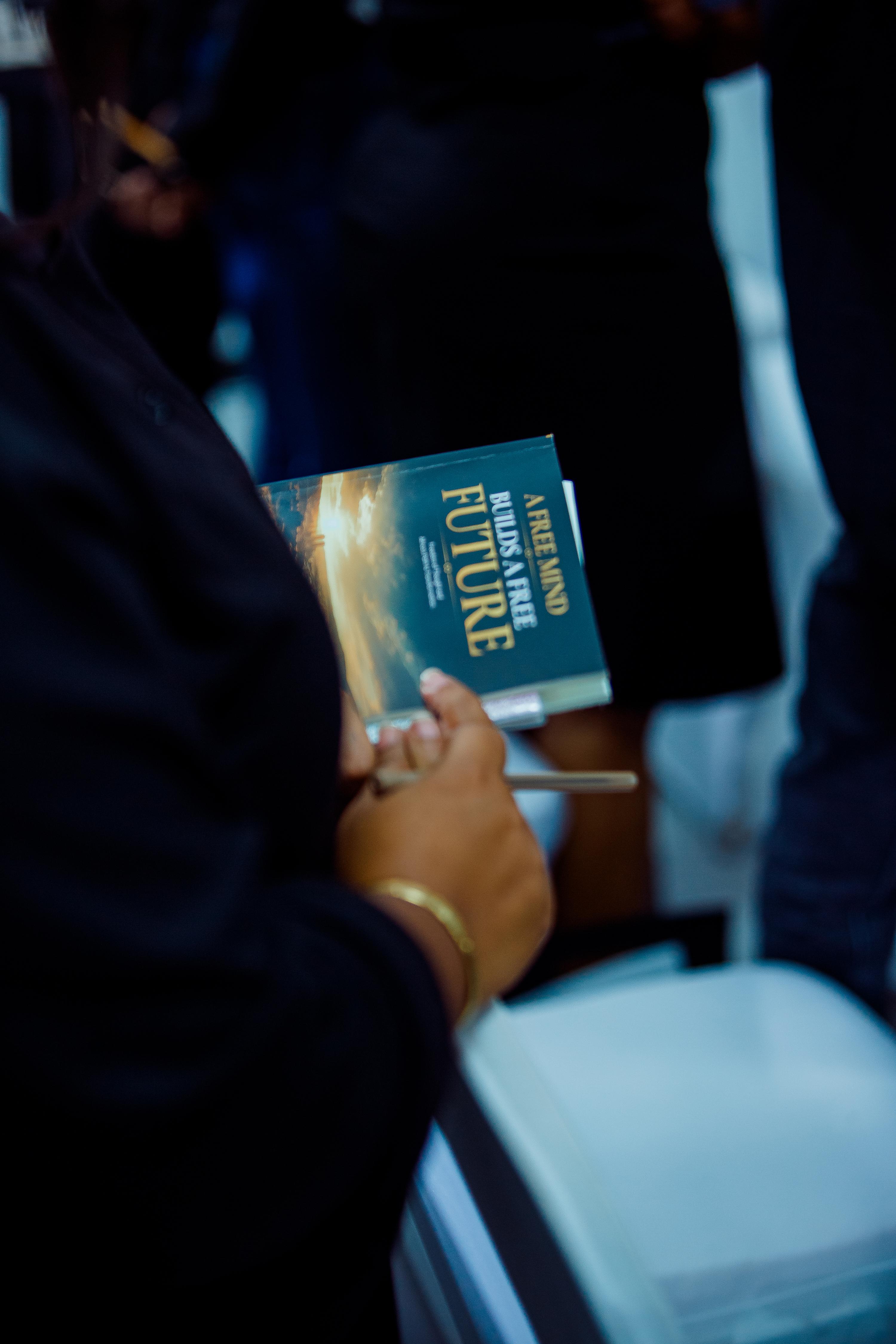 A moment from the book launch