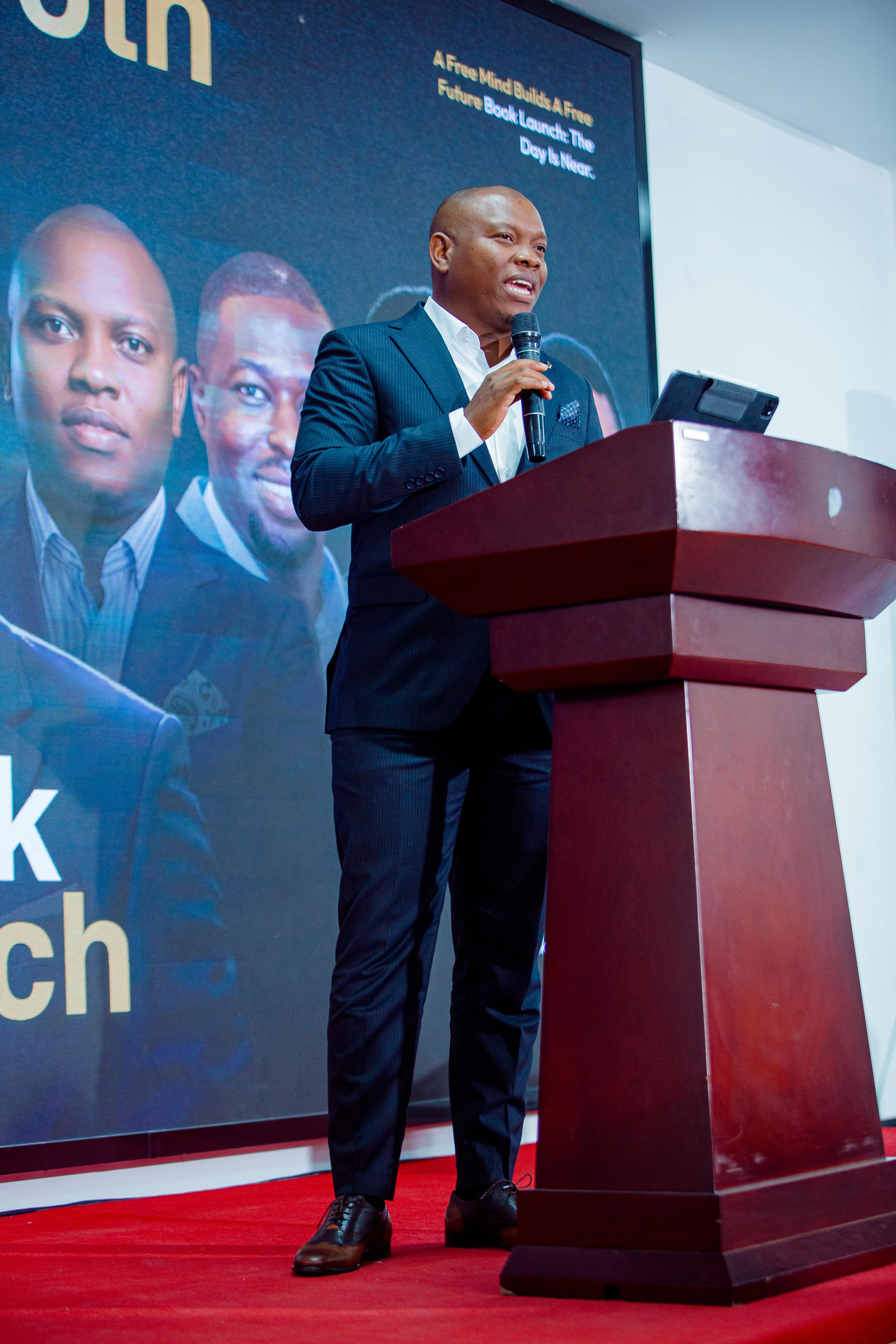 A moment from the book launch