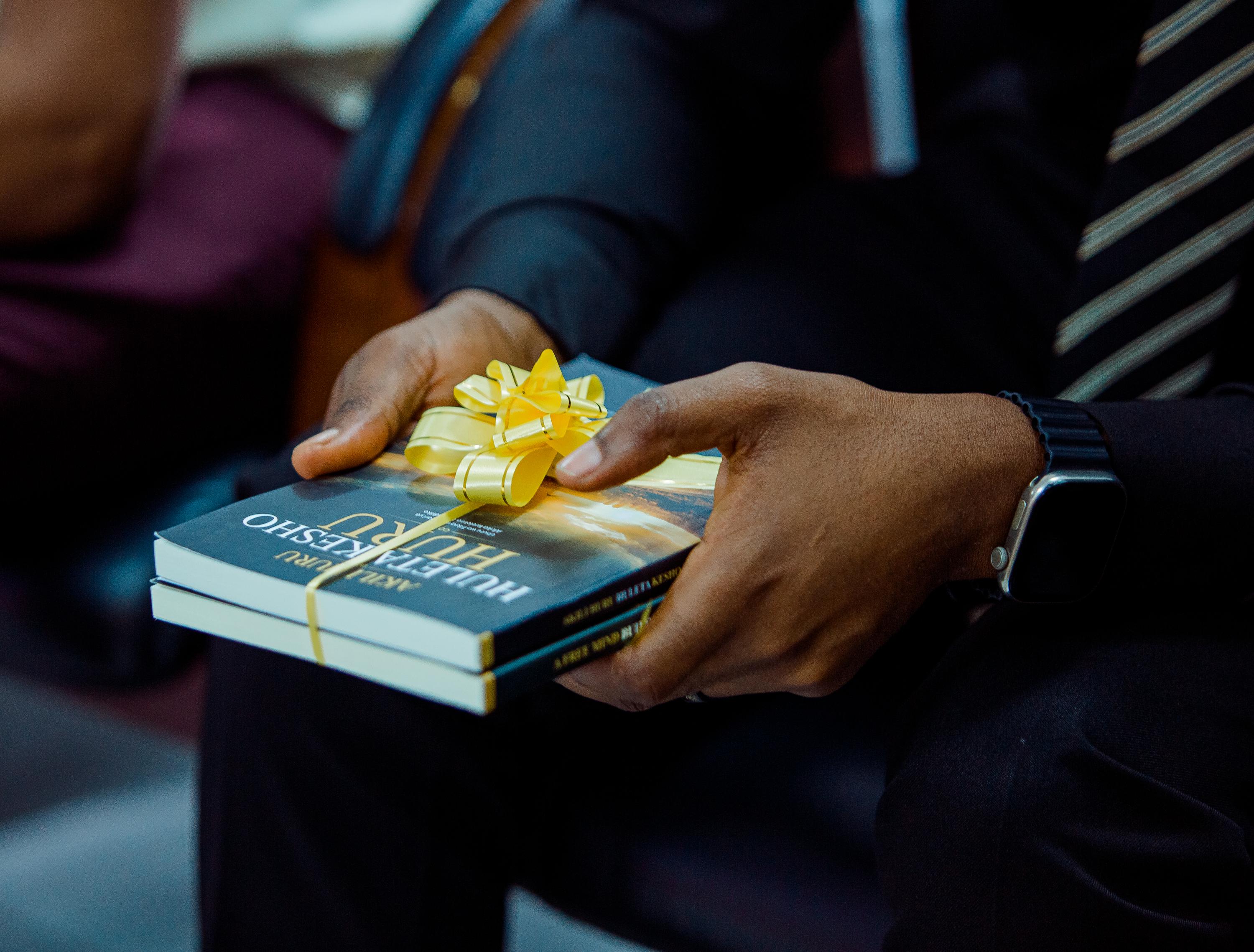A moment from the book launch