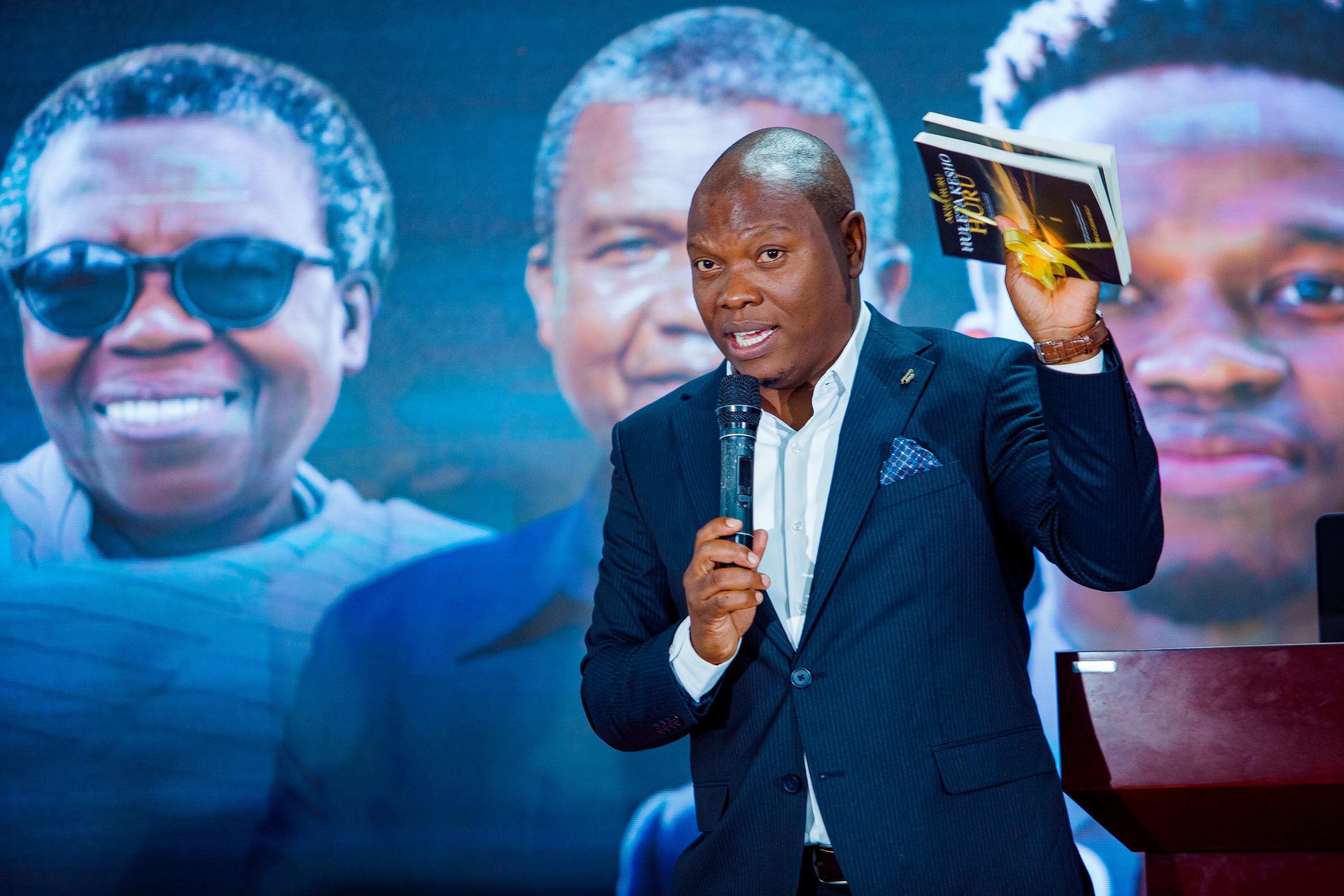 A moment from the book launch