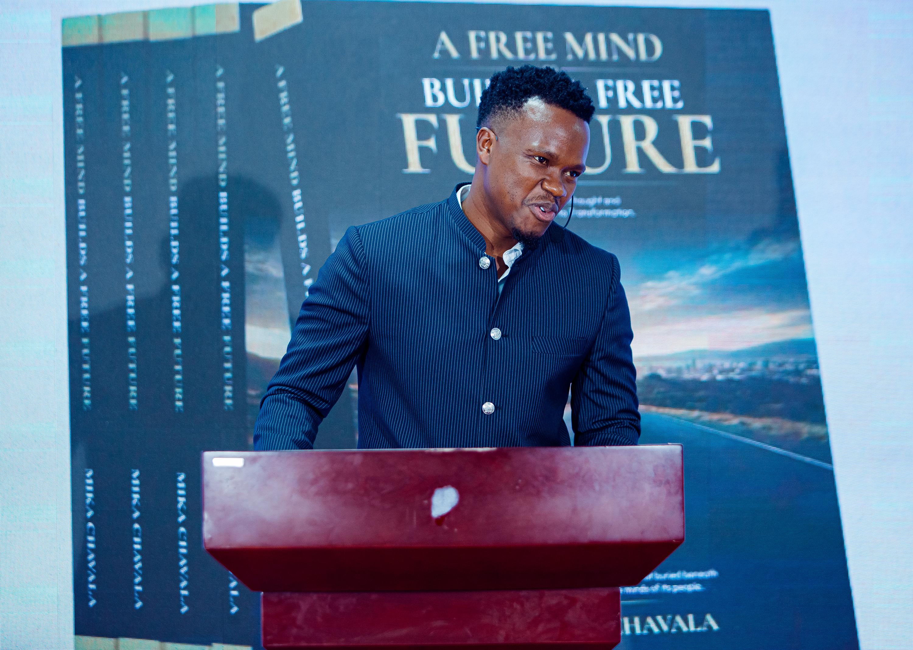 A moment from the book launch