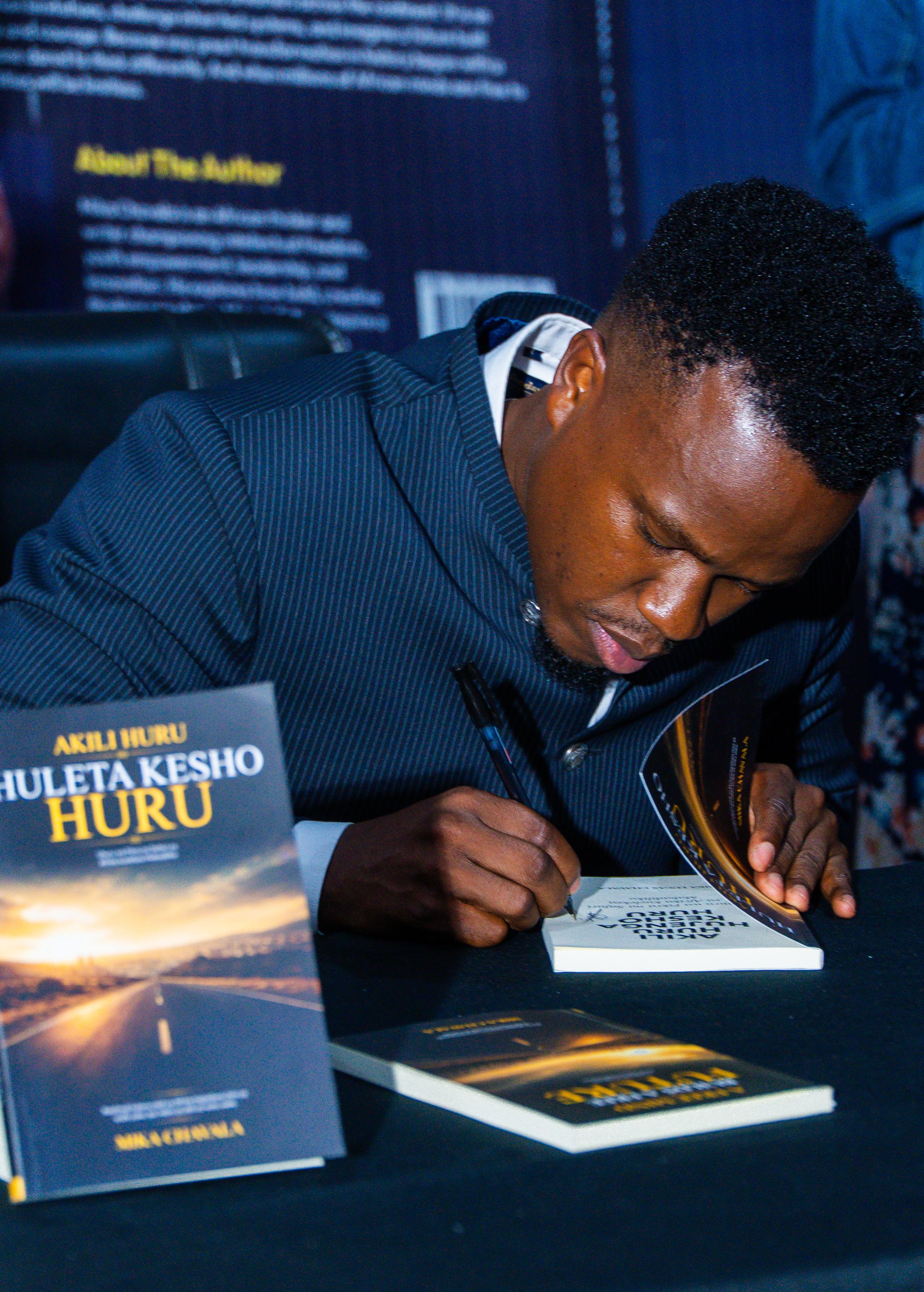 A moment from the book launch