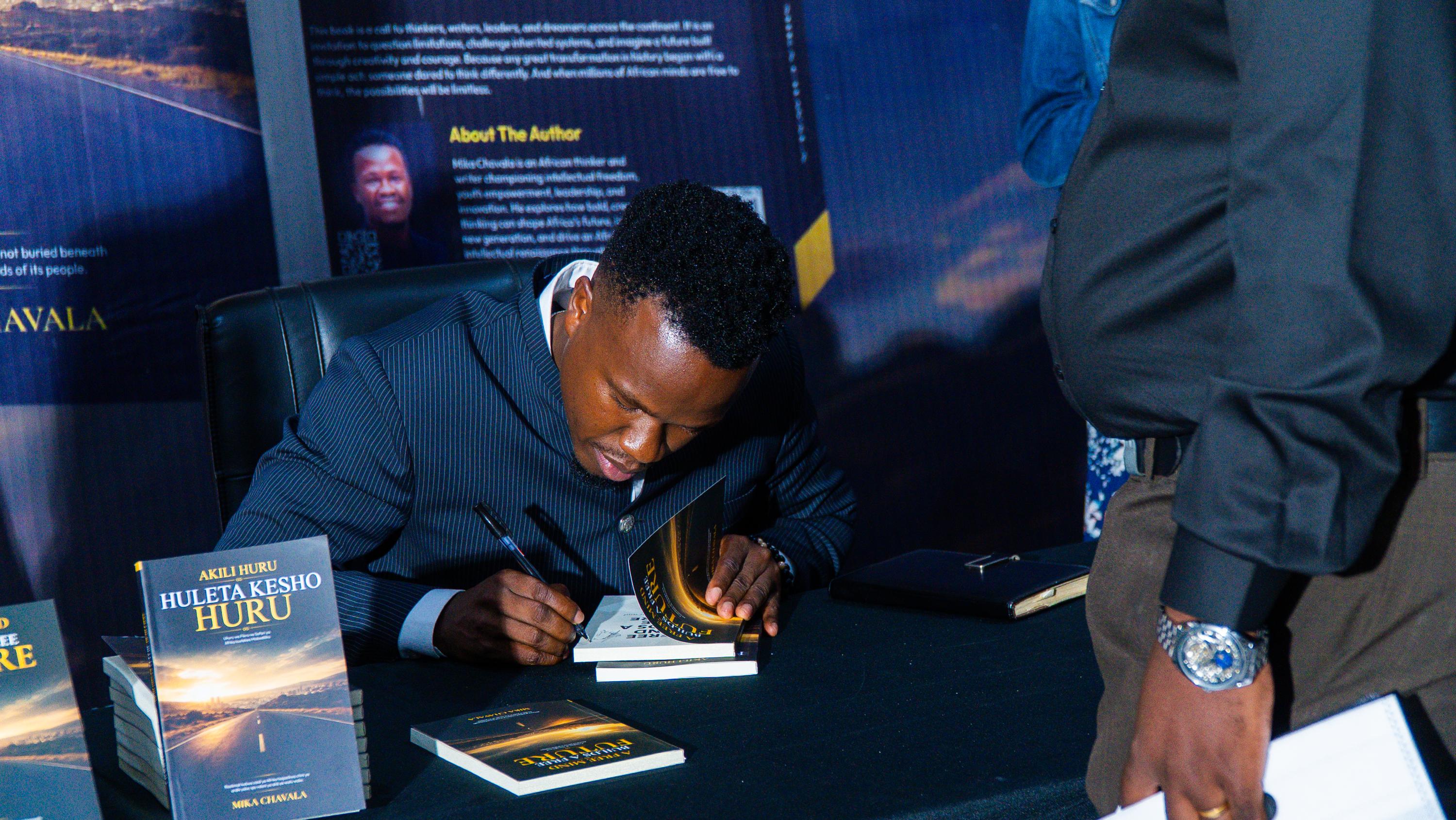 A moment from the book launch