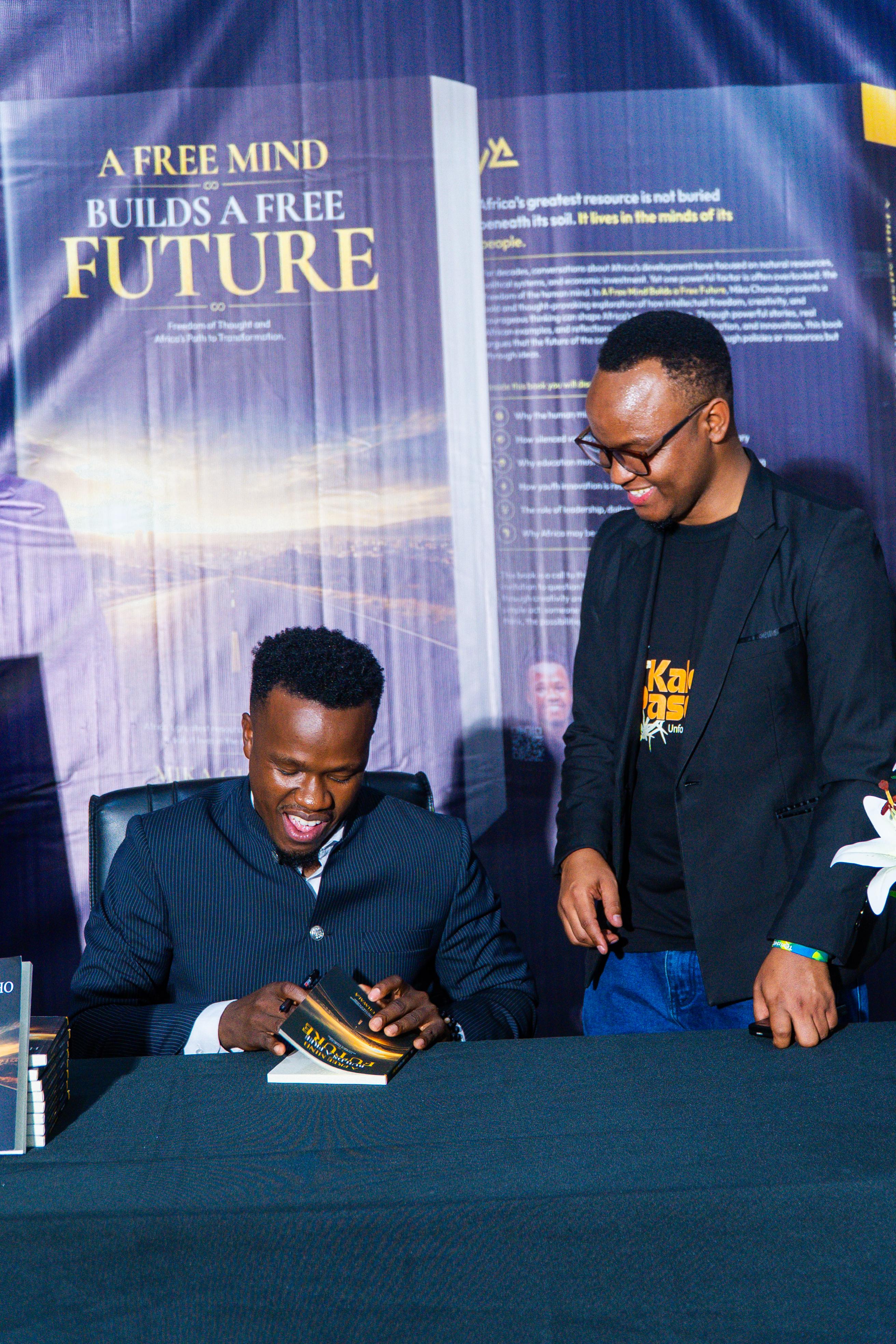 A moment from the book launch