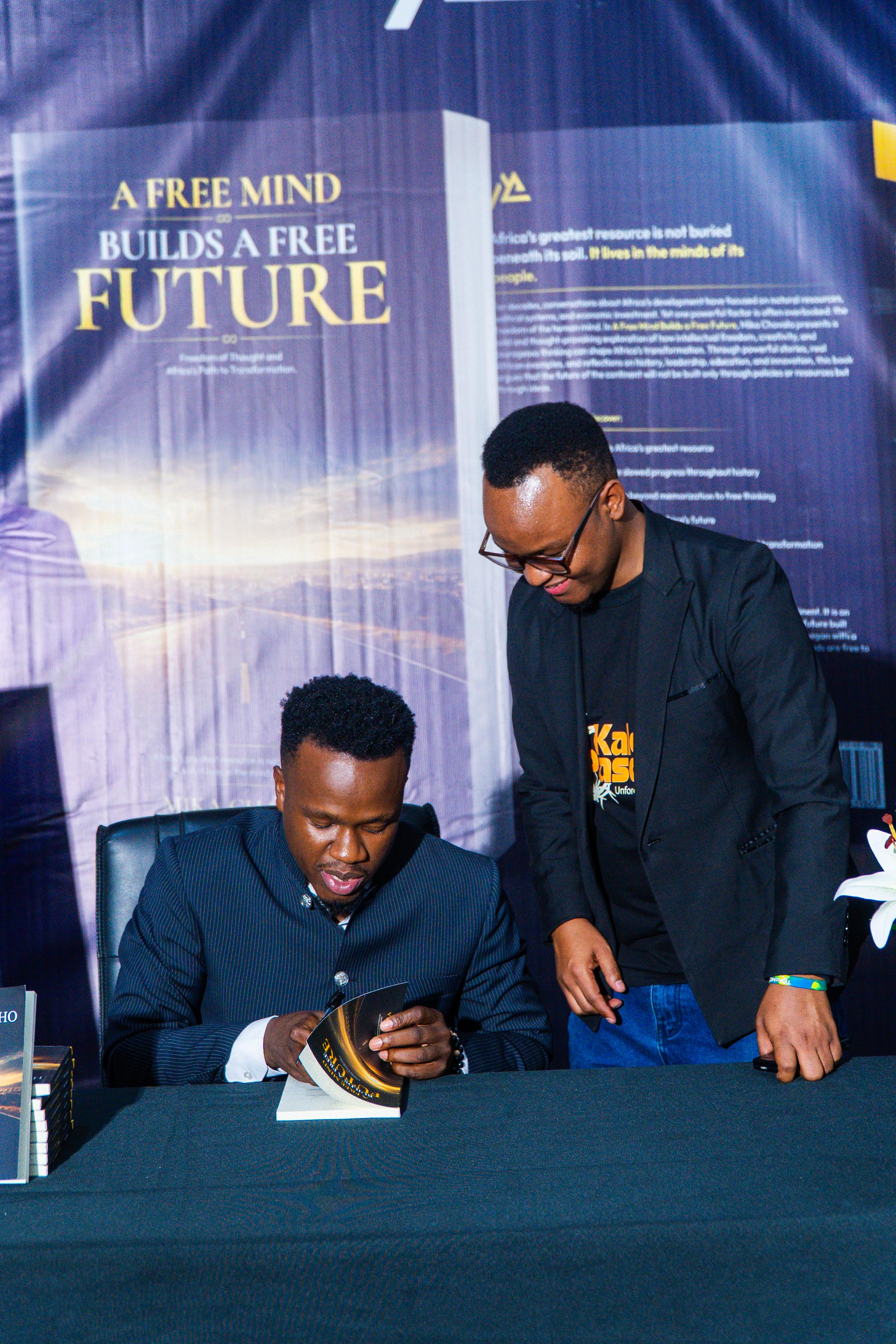 A moment from the book launch