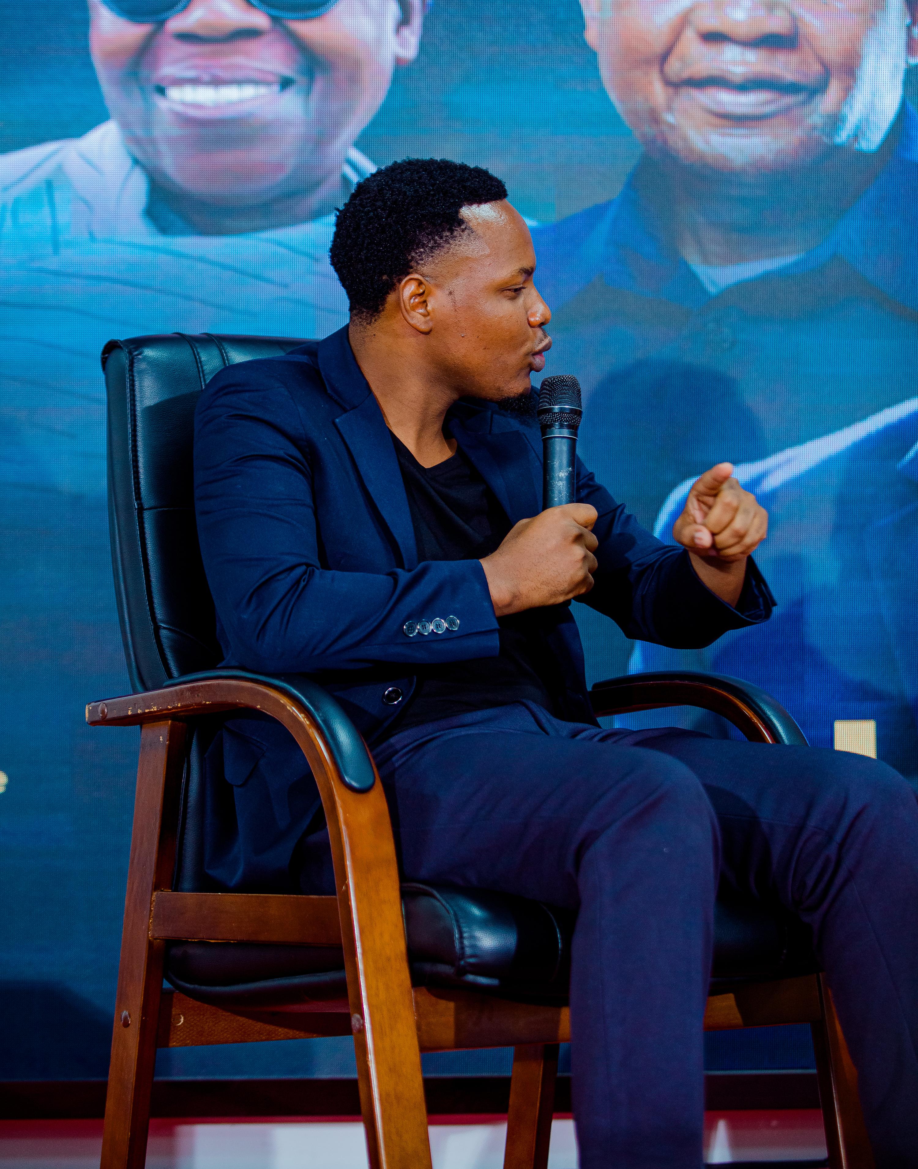 A moment from the book launch