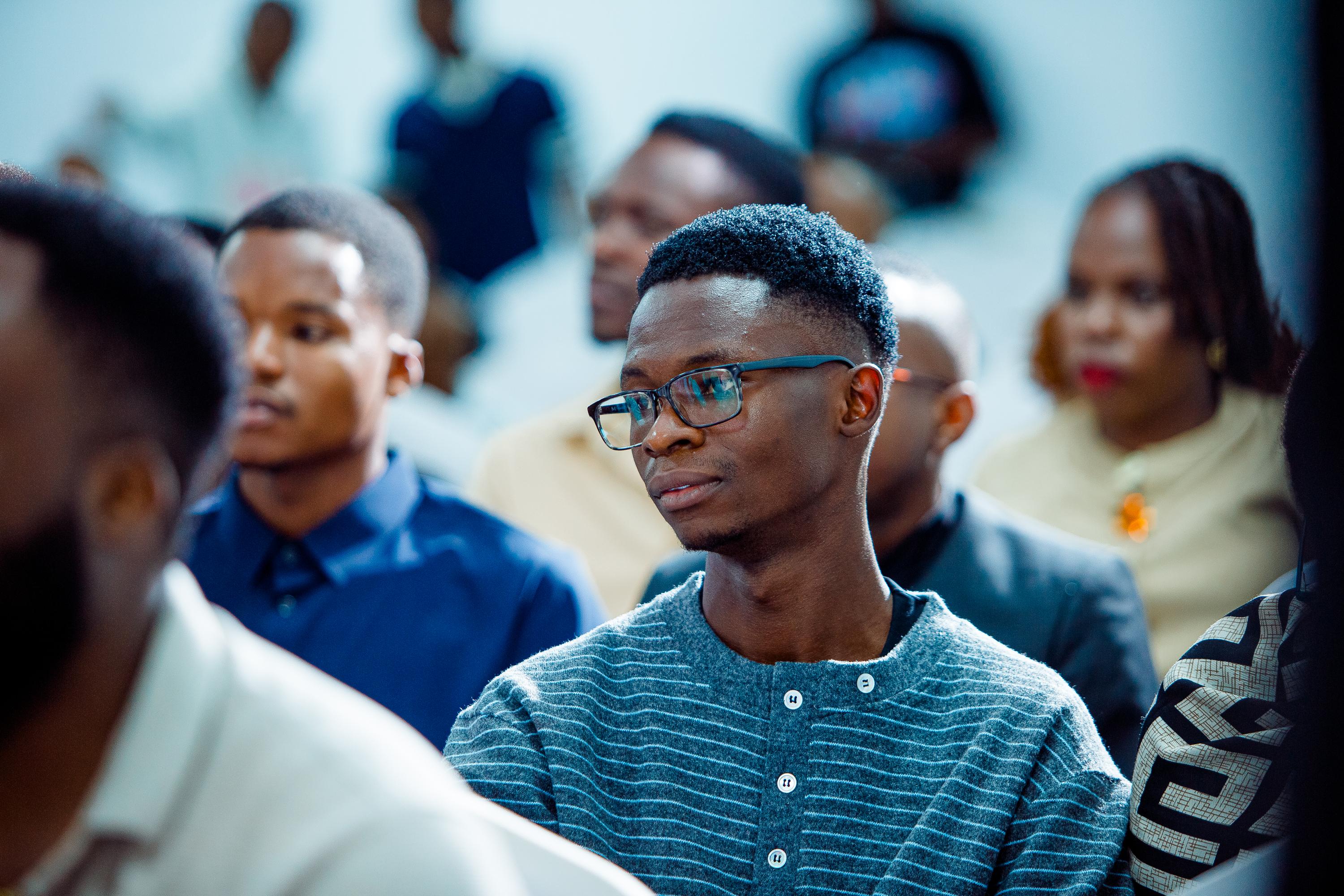 A moment from the book launch