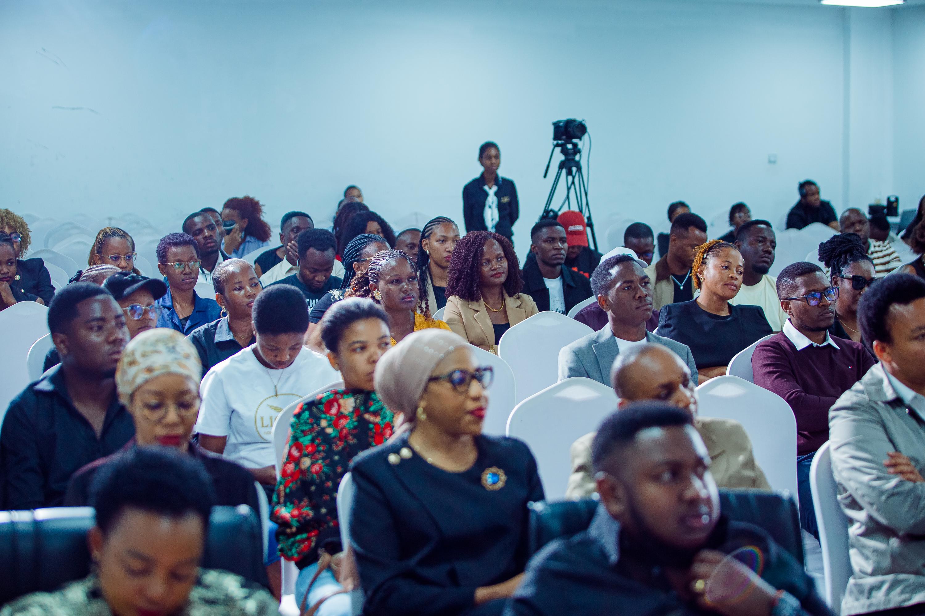 A moment from the book launch